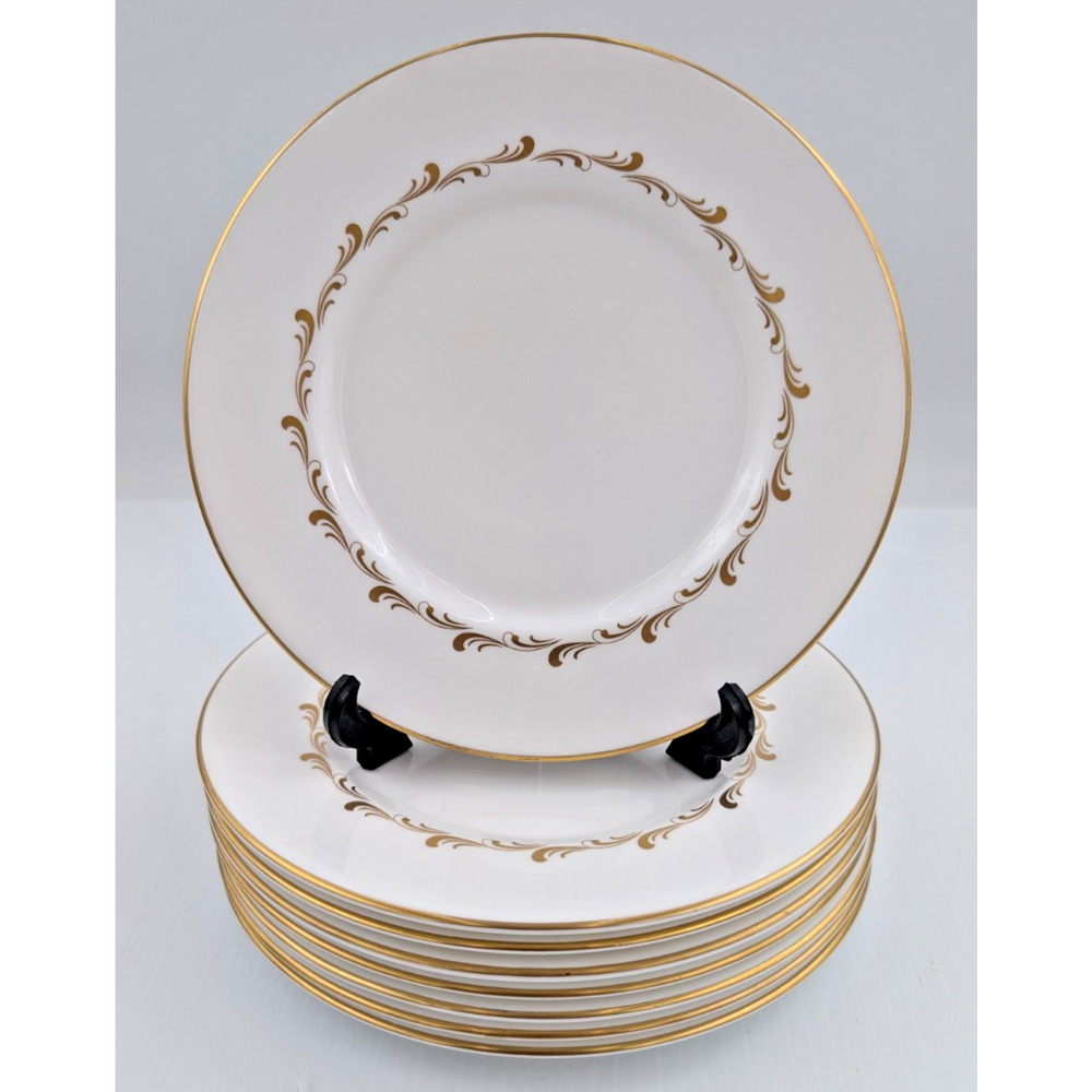 Set of 8 Royal Doulton Rondo H4935 English Fine Bone China Salad Plates 8"